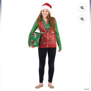 Embroidered Christmas Sweater Vest